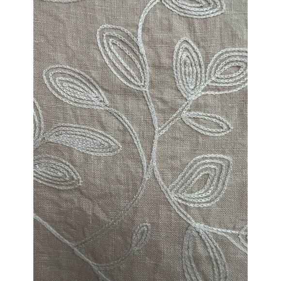 Valentina Naldi Embroidered Linen Blouse Ruffle Sleeve Size L - Picture 3 of 7